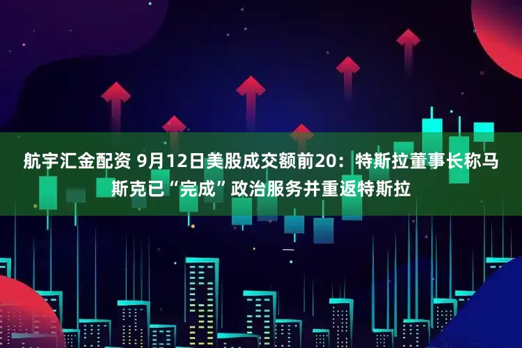航宇汇金配资 9月12日美股成交额前20：特斯拉董事长称马斯克已“完成”政治服务并重返特斯拉